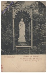 Wien 18, Statue im Garten des Pensionates St. Ursula, Gentzgasse
