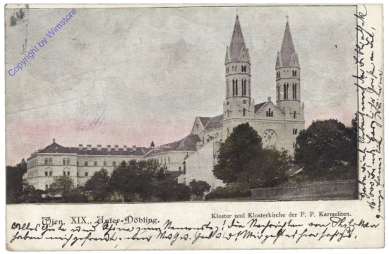 Wien 19, Unter-Döbling, Kloster und Klosterkirche der P.P. Karmeliten