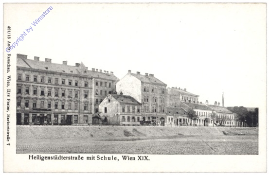 Wien 19, Heiligenstädterstrasse mit Schule