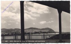 Wien 19, Blick von der Donau auf Kahlenberg und Leopoldsberg