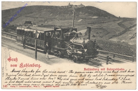 Wien 19, Gruß vom Kahlenberg, Kahlenberg mit Zahnradbahn