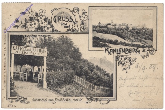 ak140238 Wien 19, Gruss vo Kahlenberg
