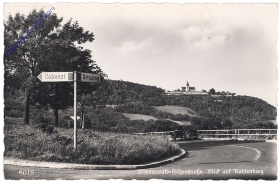 Wien 19, Wienerwald-Höhenstrasse, Blick auf Kahlenberg
