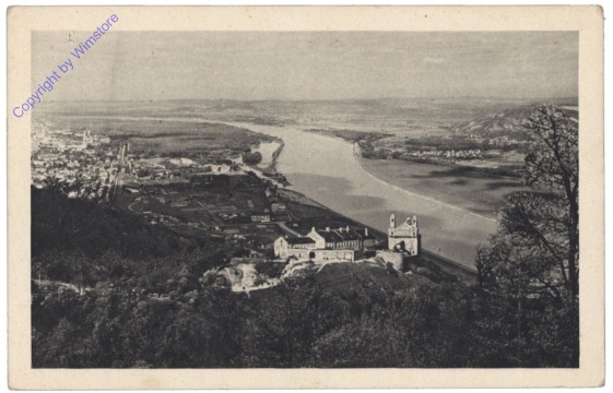 ak140258 Wien 19, Leopoldsberg mit Donaustrom