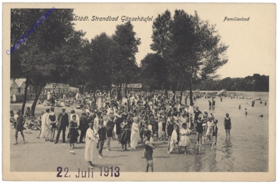 ak140357 Wien 22, Städt. Strandbad Gänsehäufel, Familienbad