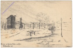 Brücke bei Godomitsche am Styr, Weihnachten 1915
