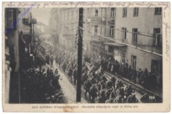 Deutsche Infanterie rückt in Wilna ein