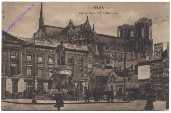 Reims, Königsplatz mit Kathedrale