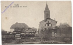 Saales, Partie am Bahnhof mit Kirche
