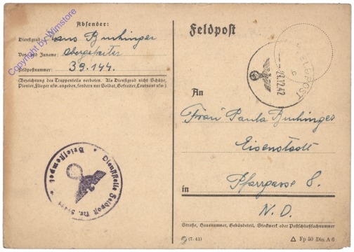 ak140945 Feldpostkarte 1942
