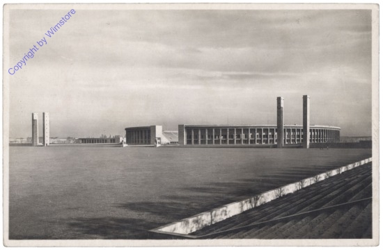 ak140973 Berlin, Blick vom Maifeld auf das Stadion