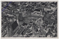 Halle a. Saale, Blick auf Markt, Fliegeraufnahme