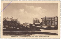 Westerland a. Sylt, Reichspost und Hotel Deutscher Kaiser