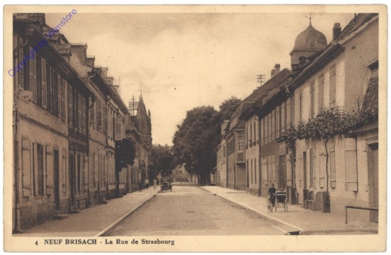 ak141052 Neuf Brisach, la Rue de Strasbourg