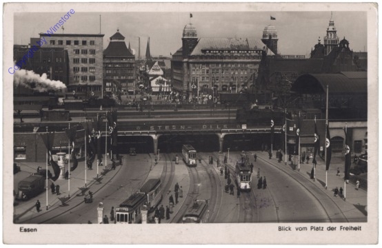 ak141060 Essen, Blick vom Platz der Freiheit