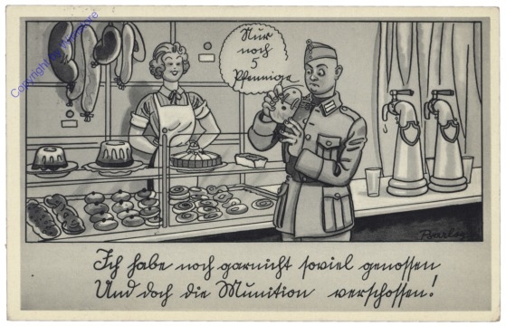 ak141071 Soldat in der Bäckerei