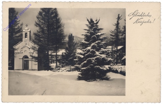 Kirche im verschneiten Wald, Neujahr