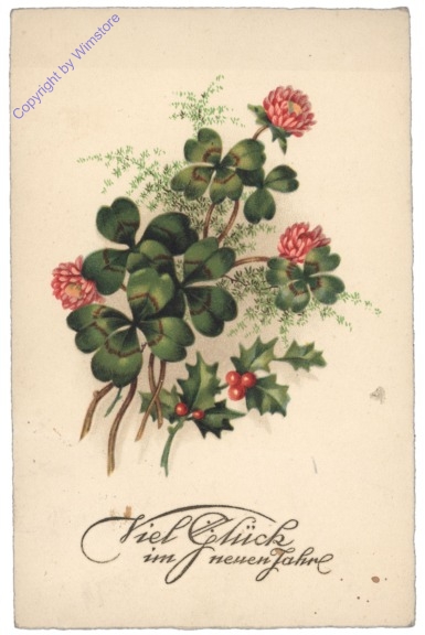 ak141154 Glücksklee, Neujahr