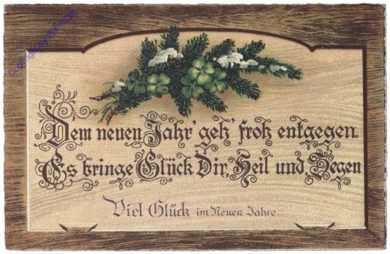 ak141158 Holztafel mit Neujahrsspruch