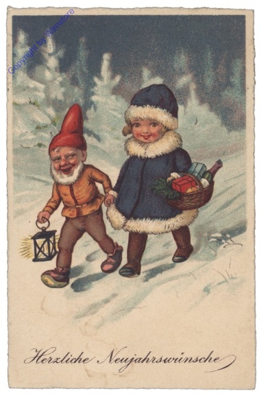 Zwerg mit Mädchen