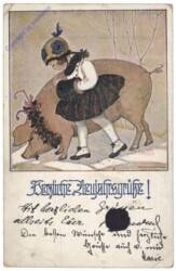 Köhler, Mela: Mädchen neben Schwein
