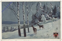 Rehe im Winterwald