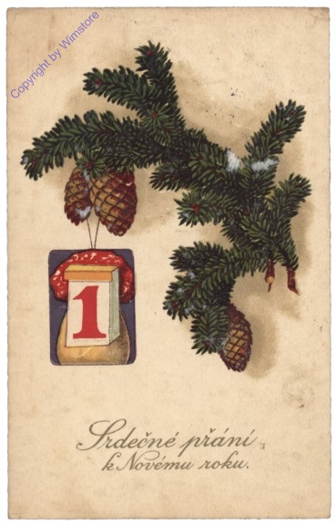Zweig mit Kalenderblatt