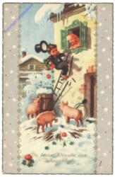 Rauchfangkehrer mit Ferkel