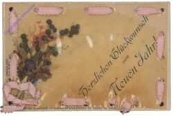 ak141283 Getrocknete Blumen mit Satinbandeinfassung