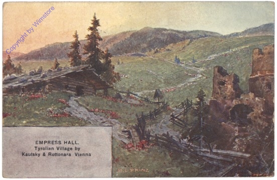 London, Empress Hall, Tyrolian Village by Kautsky & Rottonara Vienna