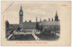 London, The Houses of Parliament and Westminster Bridge