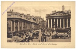 London, The Bank and Royal Exchange