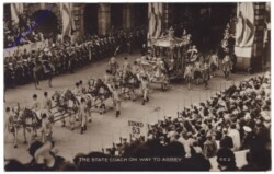 London, The State Coach on way to Abbey