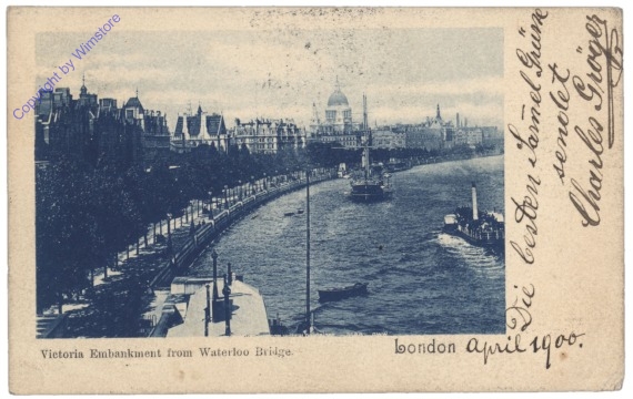 London, Victoria Embankment from Waterloo Bridge