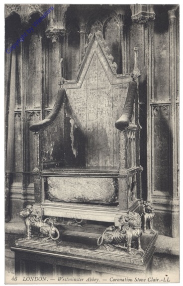 London, Westminster Abbey, Coronation Stone Clair