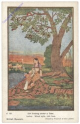London, British Museum, Girl sitting under a tree