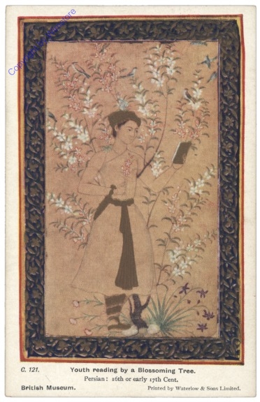 London, British Museum, Youth reading by a Blossoming Tree