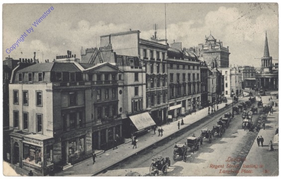 London, Regent Street, leading to Langhom Place