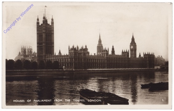 London, Houses of Parliament from the Thames