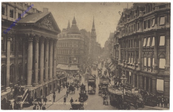 London, The Mansion House and Cheapside