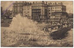 Brighton, Rough Sea & Royal Albion Hotel