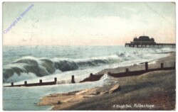 ak142143 Folkestone, A rough sea