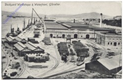 ak142170 Gibraltar, Dockyard Workshops & Waterfront