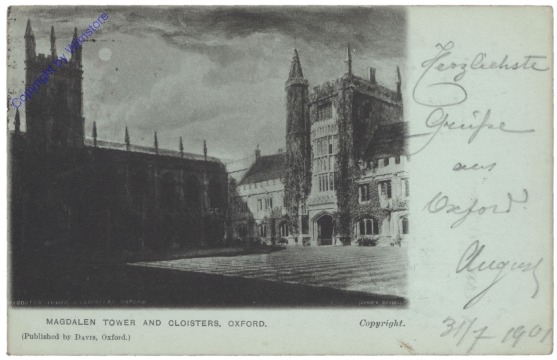 Oxford, Magdalen Tower and Cloisters