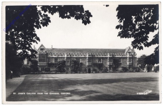 Oxford, St. John's College from the Gardens