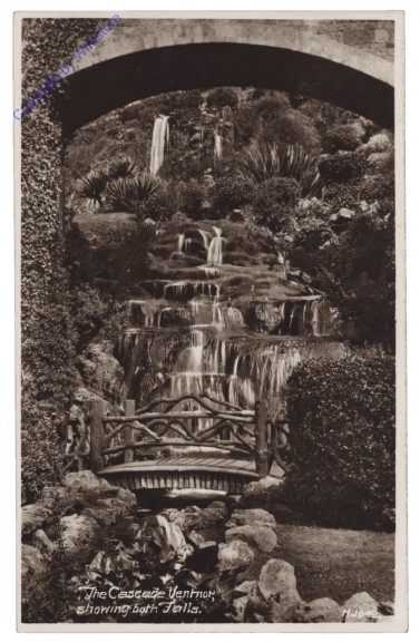 Isle of Wight, Ventnor, The Cascade showing both falls