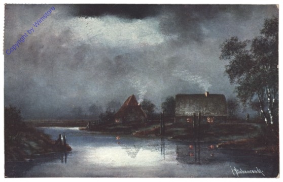 Hütten in der Nacht