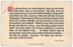 Sei deinem Mann ein treuer Kamerad, ...