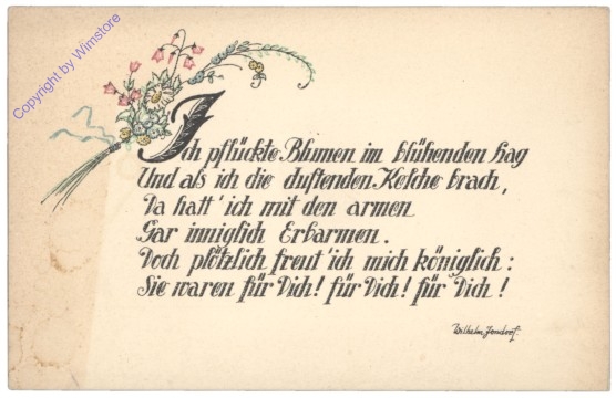 Ich pflückte Blumen im blühenden ...