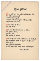Nun gilt es!